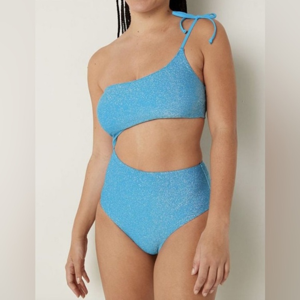 PINK Victoria's Secret Blue One-Piece Swimsuit